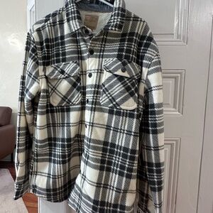 NWT Telluride Clothing Fleece-Lined Plaid Button-Up Shirt